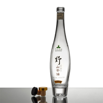 Garrafa de vidro de 500 ml com rolha de vidro de material de super-fritura