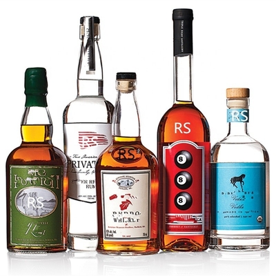 Garrafas de vidro 500ml 750ml Gin limpo e vazio Vinho Whiskey Brandy Vodka com Certificado SGS