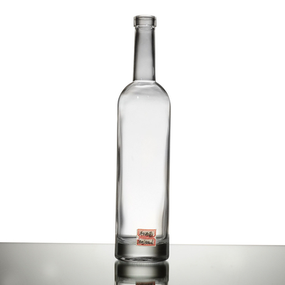 Garrafa de vidro congelado de 375 ml e 500 ml com impressão de rótulo e amostra gratuita