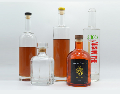 750 ml 500 ml garrafa de vidro para vodka brandy uísque