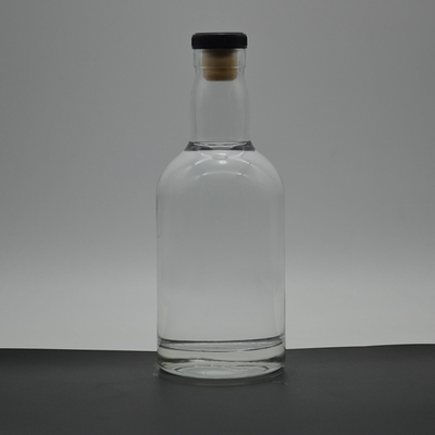 Garrafas de álcool de vidro de 500 ml com cor congelada/transparente/pintada