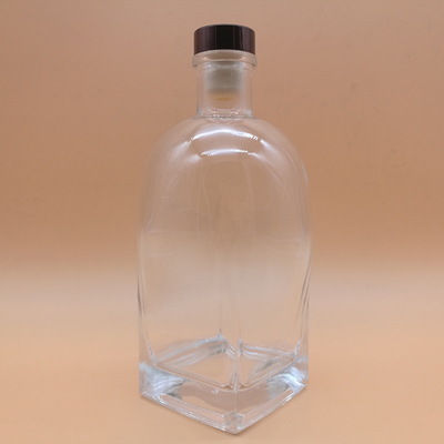 Garrafas de álcool de vidro de 500 ml com cor congelada/transparente/pintada