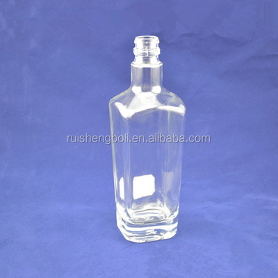 Garrafas de álcool de vidro de 500 ml com cor congelada/transparente/pintada