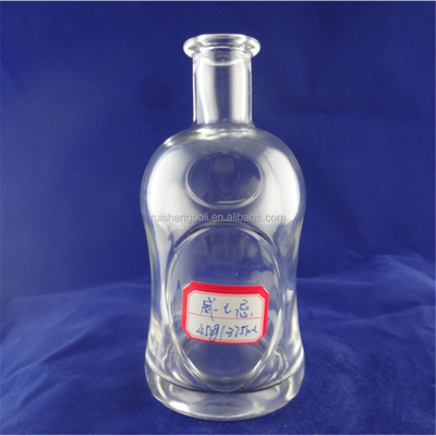 Garrafa de vidro de cidra de maçã 100 ml 300 ml com manuseio de superfície decal e vedação de cortiça