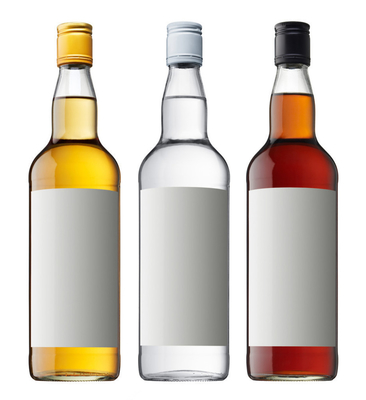 Impressão em tela Tipo de vedação de tampa de vidro Garrafas de vodka para bebidas alcoólicas de OEM