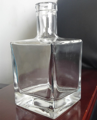 Garrafa de vidro de uísque Super Flint 375ml 500ml Quadrado Gin Seco Vodka Garrafa de vinho
