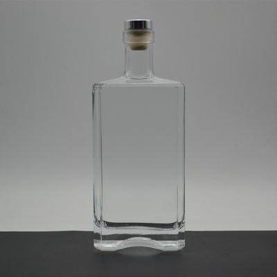 Garrafa de vidro de uísque Super Flint 375ml 500ml Quadrado Gin Seco Vodka Garrafa de vinho