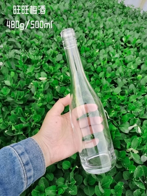 500 ml Super Flint Material Garrafa de vidro branco claro para Vodka Whiskey Gin