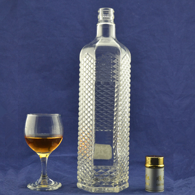 Fota de vidro de álcool com rolhas de cortiça 1 litro de capacidade