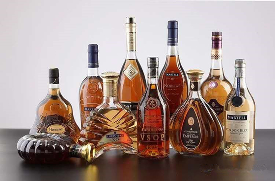 Garrafa de vidro de vinho transparente de forma única com tampa de 750 ml certificada pela SGS