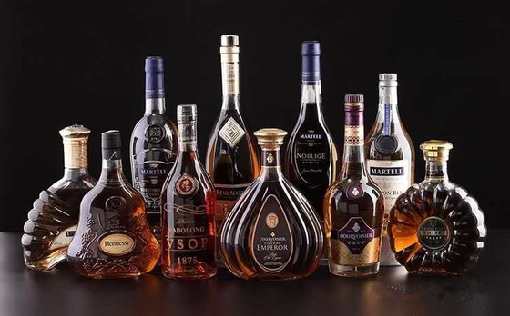 Garrafa de vidro de vinho transparente de forma única com tampa de 750 ml certificada pela SGS