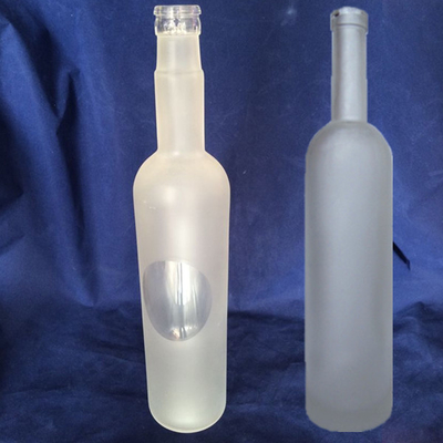500 ml Impressão de tela sob medida Coroa congelada Royal Whisky Vodka Gin Garrafas de vidro com cortiça