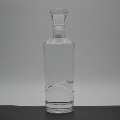 Bebidas industriais Design personalizado garrafa de vidro garrafas de vidro de licor para vodka