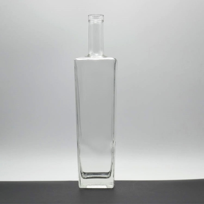 Garrafa de vidro 750 ml congelada para licor Brandy Whiskey Vodka Gin Rum Forma quadrada CNF