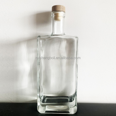 Blue Black Label Whisky Juice Sauce Oil Tequila Alcool Garrafa de vidro redonda Capacidade 375ml/700ml/750ml