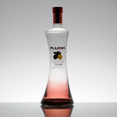 Custom 750ml Fota de vidro de vodka em forma de foguete para bebidas online com tampa de parafuso