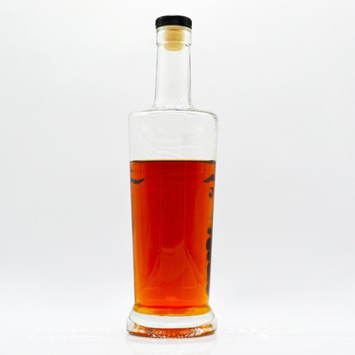 Garrafa de 750 ml com manuseio de superfície de gelo e material de vidro Super Flint