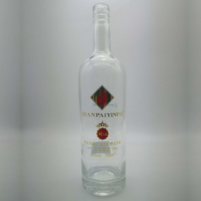 Espartilho de cor personalizado Vodka garrafa de vidro 750ml com material de vidro Super Flint