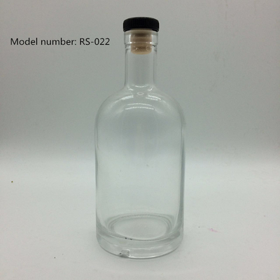 Collar de vidro 750 ml Super Flint Rum garrafa de álcool vazia para transporte de bebidas