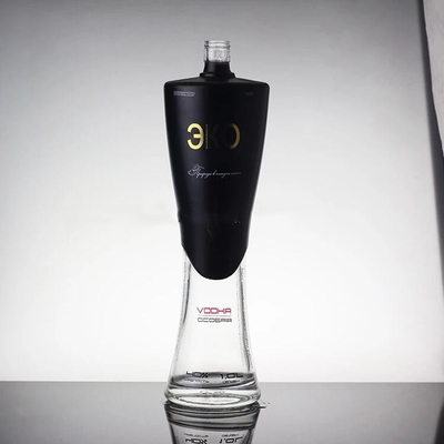 Whisky Custom Design Garrafa de vidro 750ml Flip Top Vodka garrafa com expedição expressa