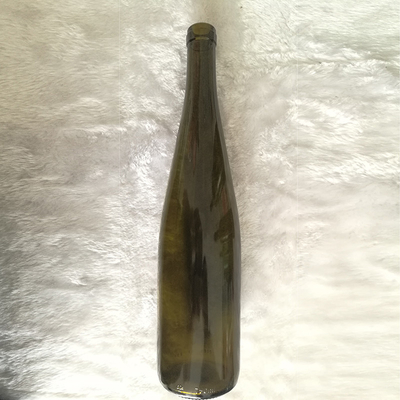 Estampagem a quente 750ml Ambar Garrafa de vidro para Vodka Whisky Brandy Beverage