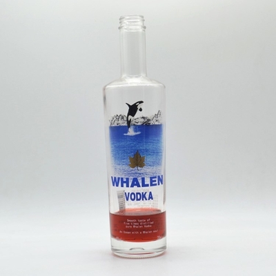 Garrafa de vidro de 200 ml/300 ml/500 ml/700 ml/750 ml/1000 ml para vodka alcoólica a granel