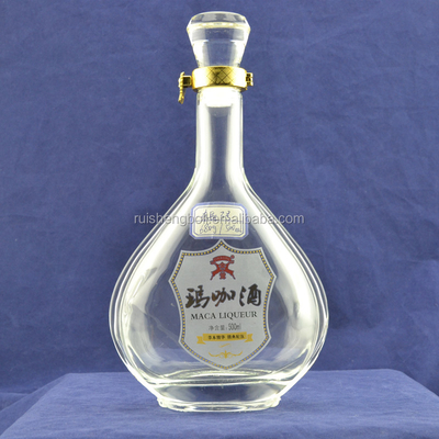 Garrafa de Vodka de vidro transparente feita na Ucrânia com design congelado no CIF