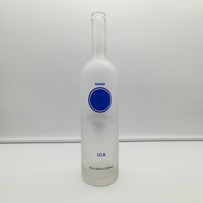 Garrafas de 750 ml de vidro claras para vodka uísque bebidas alcoólicas álcool