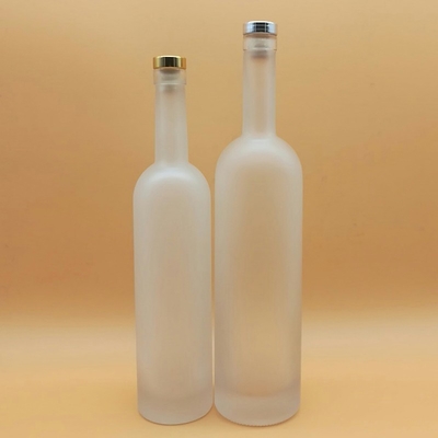 Garrafas de 750 ml de vidro claras para vodka uísque bebidas alcoólicas álcool