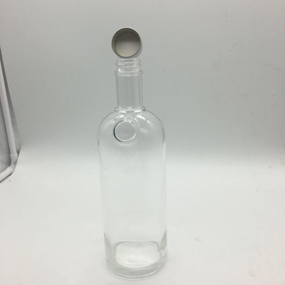 Garrafas de 750 ml de vidro claras para vodka uísque bebidas alcoólicas álcool