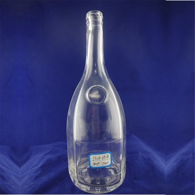 Amostra grátis 500 ml 750 ml Garrafa de vidro redonda com vedação de cortiça