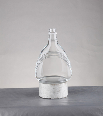 Estampagem a quente Botella de vidro redonda de vodka Ciroc para manuseio de superfícies redondas