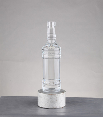 Estampagem a quente Botella de vidro redonda de vodka Ciroc para manuseio de superfícies redondas