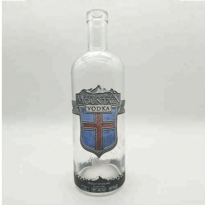 Super Flint Glass Collar 750ml garrafas de vodka com parafuso Top Tipo de vedação na promoção