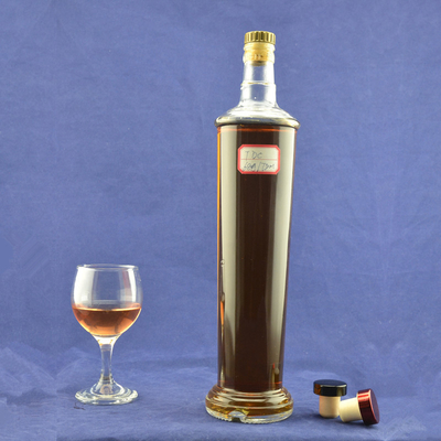 500 ml 750 ml de vidro Vodka garrafas de uísque Super material de vidro de pedra e design de base plana