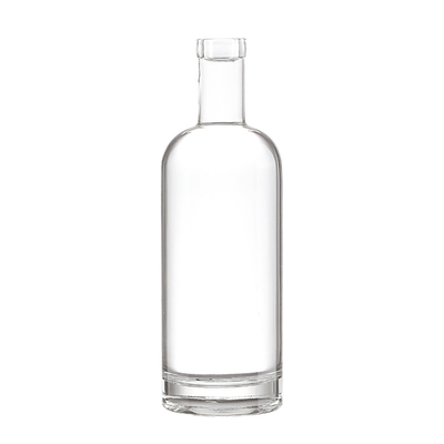 Capa de cortiça selada Ruisheng 200 ml 500 ml 750 ml 1000 ml Garrafa de Vodka de vidro redondo transparente