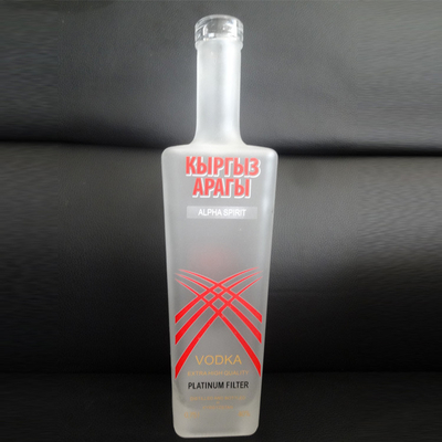 Garrafa de vidro eletroplata para bebidas alcoólicas uísque tequila vodka 350 ml 500 ml 750 ml