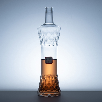 OEM/ODM aceitável Super Flint Material garrafa de vidro para licor personalizado