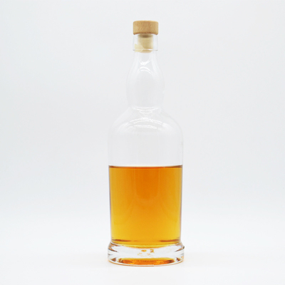 Botão de vidro de 750 ml de design personalizado com forma única e tipo de vedação Guala