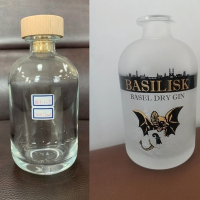 Bebidas Industriais 750 ml 350 ml Vazio Marca Branca Vodka Bebida Preta Frasco de Vidro Liquor