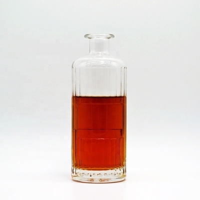 Bebidas Industriais 750 ml 350 ml Vazio Marca Branca Vodka Bebida Preta Frasco de Vidro Liquor