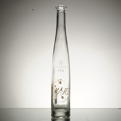 Material do colarinho Garrafa de vidro para vinho com rolhas e tampas 750 ml Garrafa de brandy Xo vazia