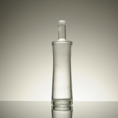 Material do colarinho Garrafa de vidro para vinho com rolhas e tampas 750 ml Garrafa de brandy Xo vazia