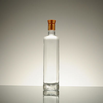Material do colarinho Garrafa de vidro para vinho com rolhas e tampas 750 ml Garrafa de brandy Xo vazia