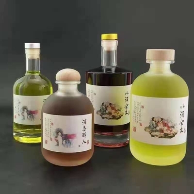 Super Flint Glass 250ml 300ml 350ml 750ml 1l Garrafas de Vidro Límpido de Liquor com Tequila