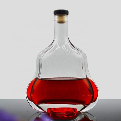 Garrafas de brandy Design personalizado garrafa de licor vazia para garrafa de vidro de vodka de 750 ml