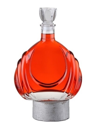 Garrafas de brandy Design personalizado garrafa de licor vazia para garrafa de vidro de vodka de 750 ml