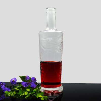 750ml 700ml Custom Glass Whiskey Vodka Flask com TUV Standard e Hot Stamping