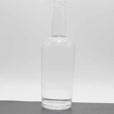Super Flint Glass Whiskey Rum Gin Flasses com Design de Escultura em Relief Personalizado e Bomba de Madeira