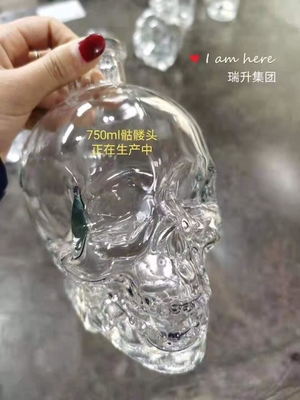 Big Good 700ml 750g embalagem de vidro transparente para forma especial Violino Cabeça garrafa